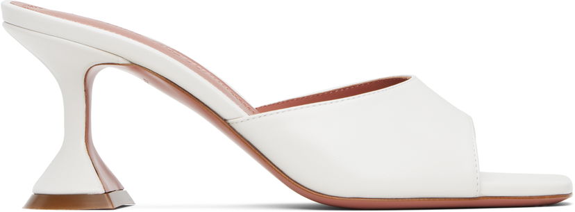 Skovård Amina Muaddi Amina Muaddi Lupita 70 Heeled Sandals Vit | LUPITA SLIPPER 70 CL Nappa
