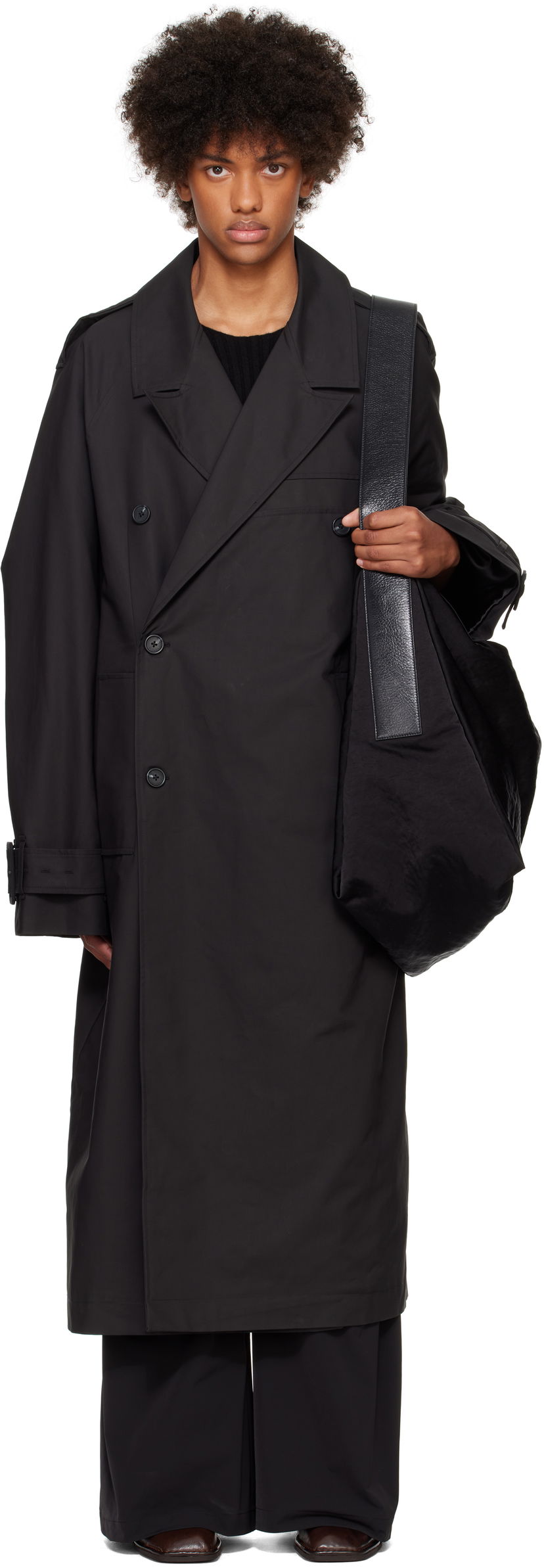 Trenchcoat Entire Studios Wellington Coat Svart | ES2638BL
