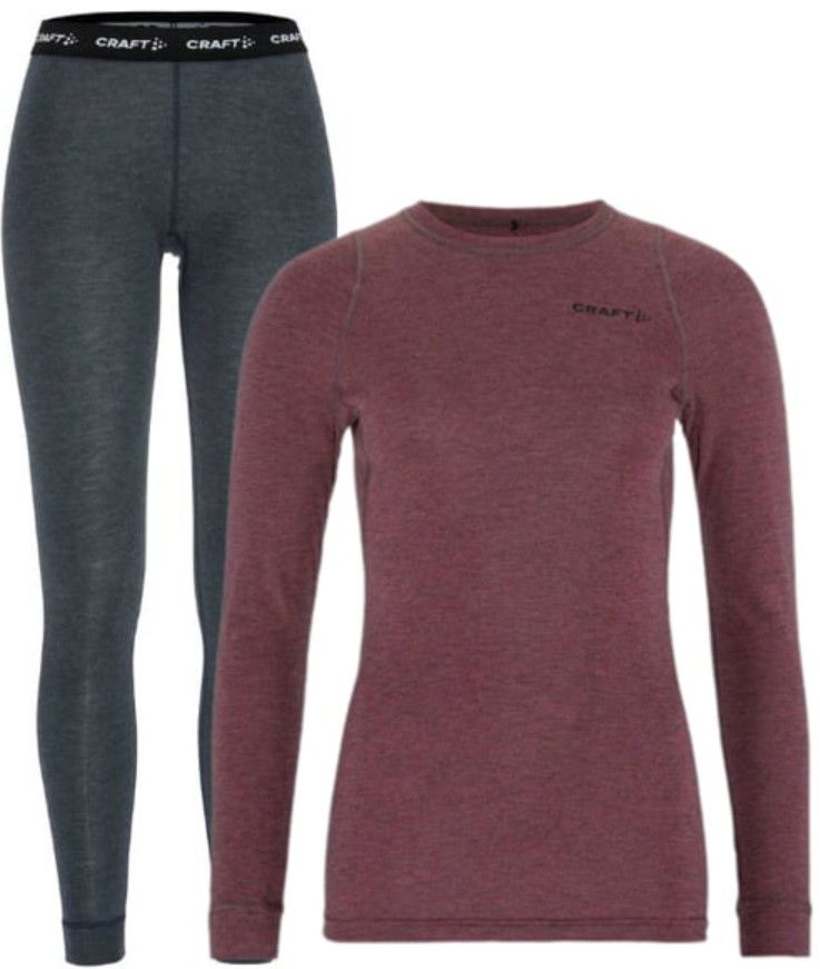 Strumpor Craft Craft Core Merino Wool Base Layer Set Bourgogne | 1909710-744200