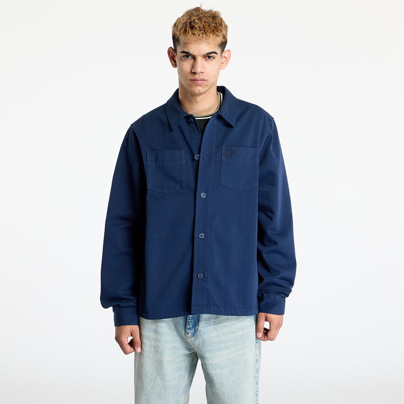 Skjorta Fred Perry Fred Perry Twill Overshirt Blå | M6627 X86