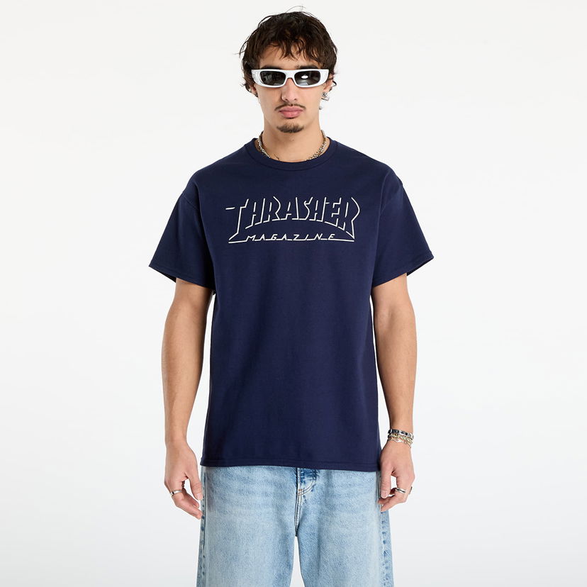 T-shirt Thrasher Shadow Mag Logo T-Shirt Mörkblå | 145765