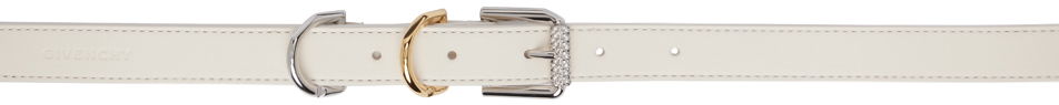 Bälten Givenchy Givenchy Voyou Leather Belt Vit | BB407WB1Q7105, 0