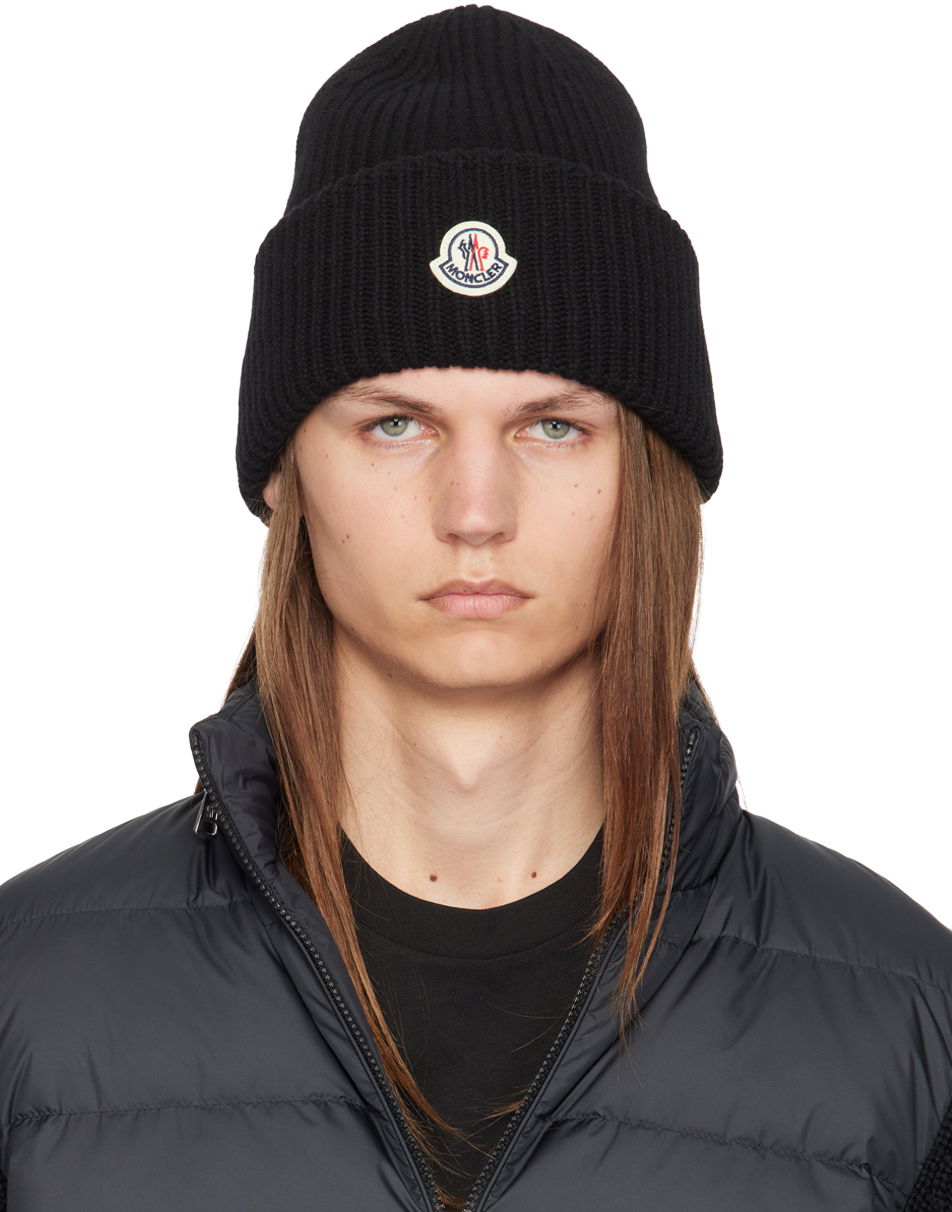 Mössa Moncler Black Wool & Cashmere Beanie Svart | J20913B00066M1127, 0