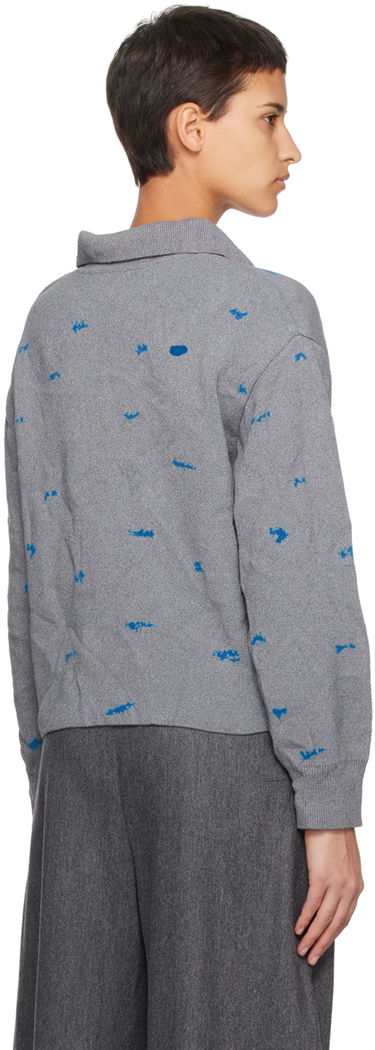 Sweater ADER ERROR Embroidered Button-Up Cardigan Grå | BMADFWKT0703GR, 2