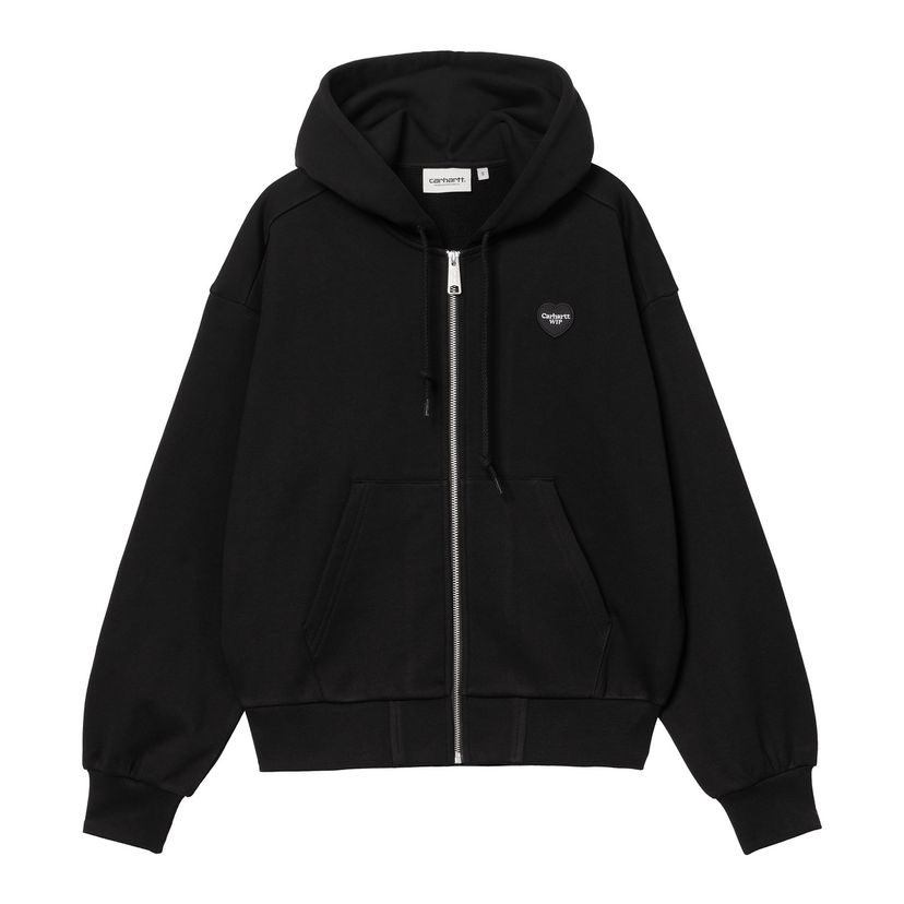 Sweatshirt Carhartt WIP Women's Hooded Heart II Hartt Zip-Up Sweatshirt Svart | I035242_2