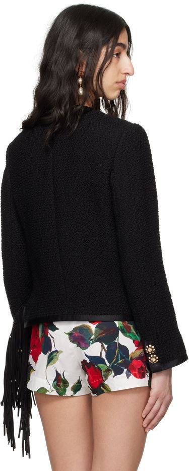 Jacka Dolce & Gabbana Dolce&Gabbana Cropped Single-Breasted Jacket Svart | F27DAZ FU3JL, 2
