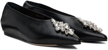 Kläder Simone Rocha Simone Rocha Embellished Pointed Toe Ballerina Flats Svart | PMP18B 0799, 3