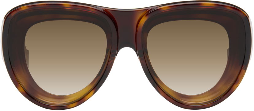 Solglasögon Loewe Loewe Aviator Sunglasses Brun | LW40170UW6152F 192337236099