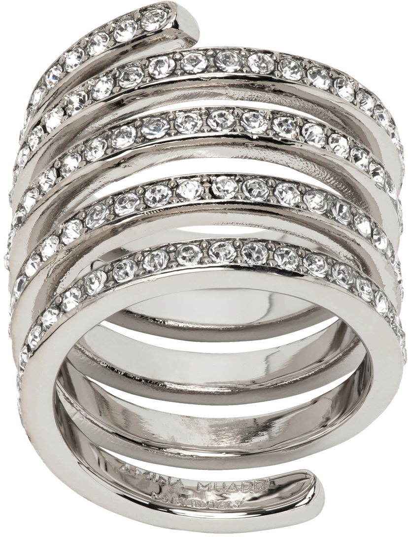 Ringa Amina Muaddi Vittoria Crystal Ring Metallisk | VITTORIA RING
