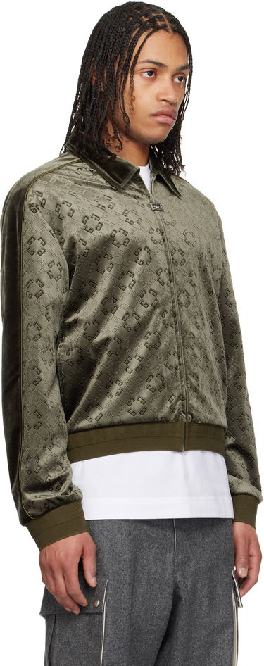 Bomberjacka Givenchy Givenchy Monogram 72 Velvet Track Jacket Grön | BM01A4316Z300, 1