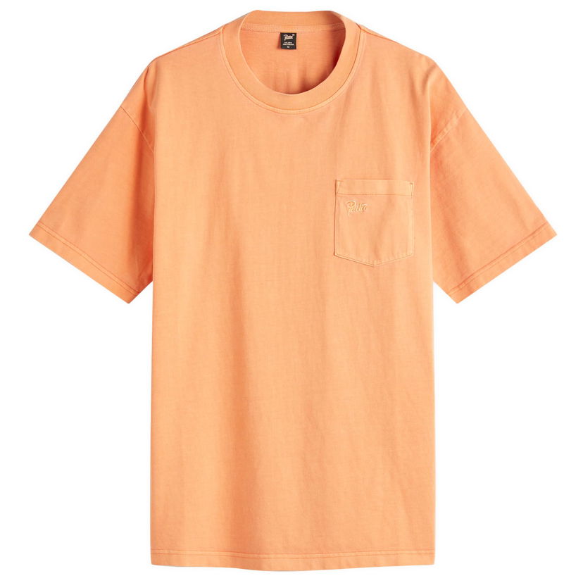 T-shirt Patta Patta Washed Pocket T-Shirt, Size Large Orange | POC-BS25-1000-290-0022-187
