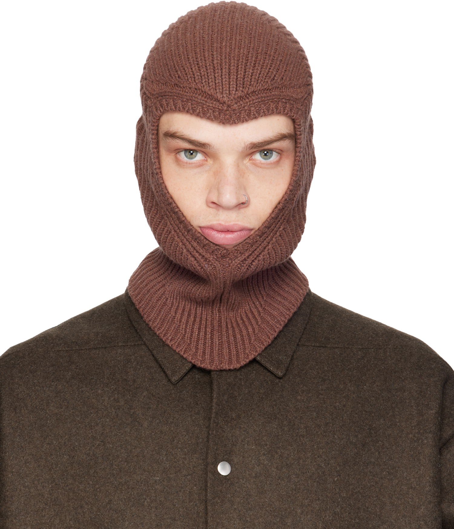 Halsduk Rick Owens Balaclava Skull Brun | RR02D6490 WSBR, 0