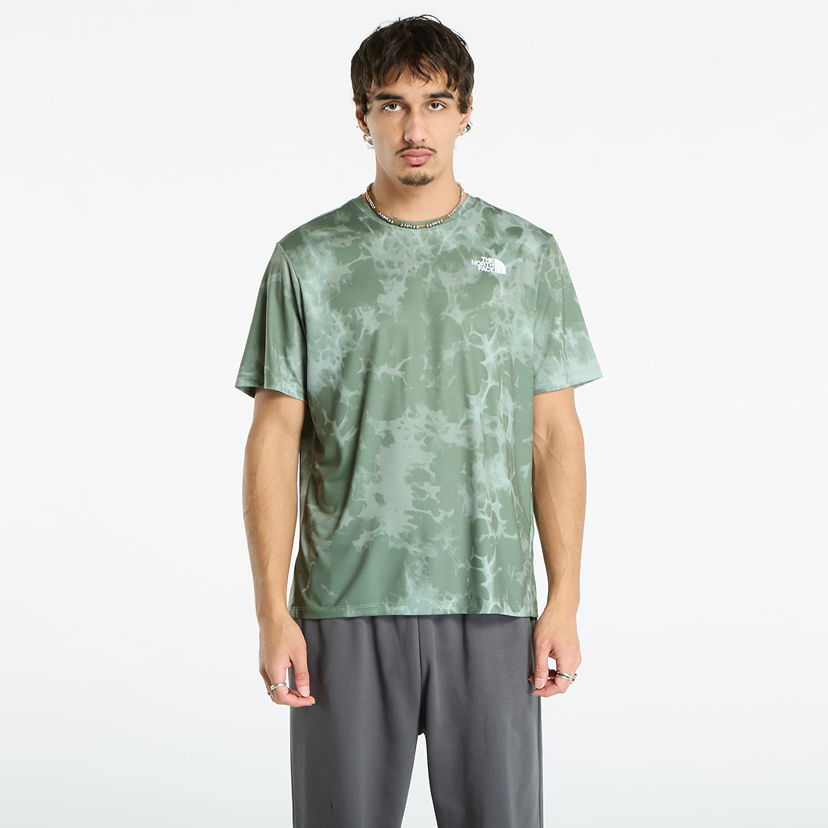 T-shirt The North Face T-shirt M 24/7 Short Sleeves Regular Tee Bark Mist Light Refractions Print S Grön | NF0A8DZDCZO1