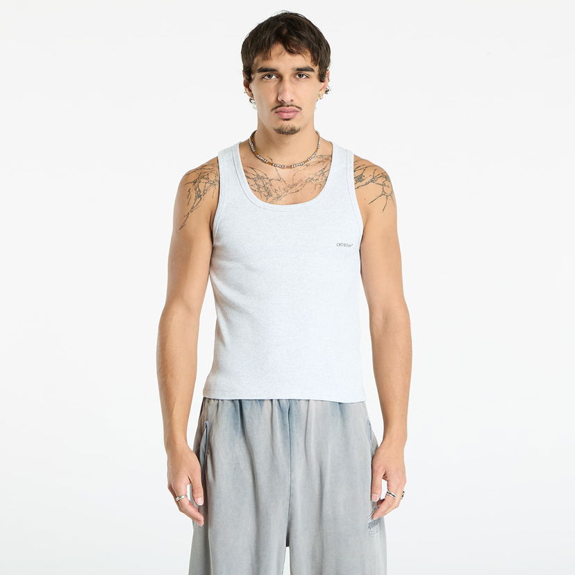Linne Off-White Off-White Bookish Rib Tank Top Grå | OMUY006C99JER0020810