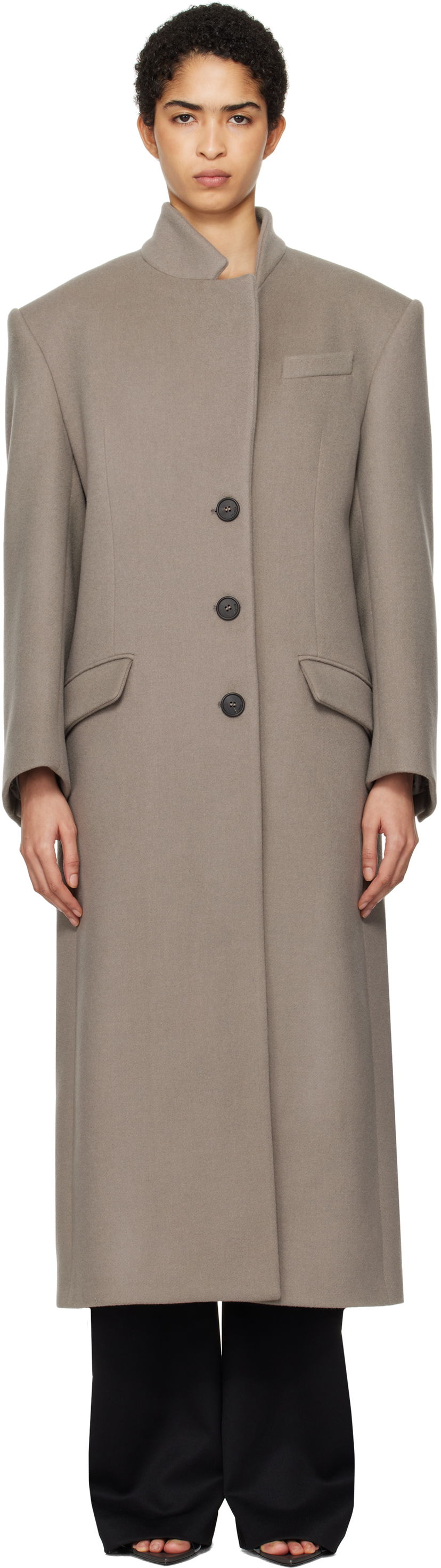 Rockar The Attico Attico Long Coat Grå | 250WCC00081 WWV058AA