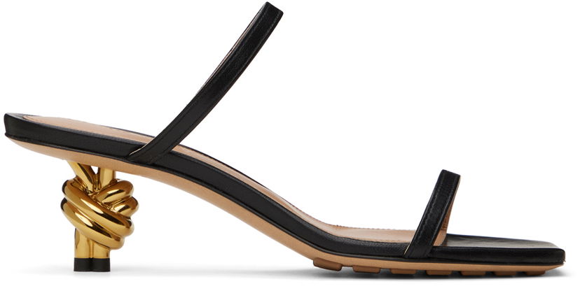 Tillbehör Bottega Veneta Bottega Veneta Knot Heel Sandals Svart | 780298 V3VN0