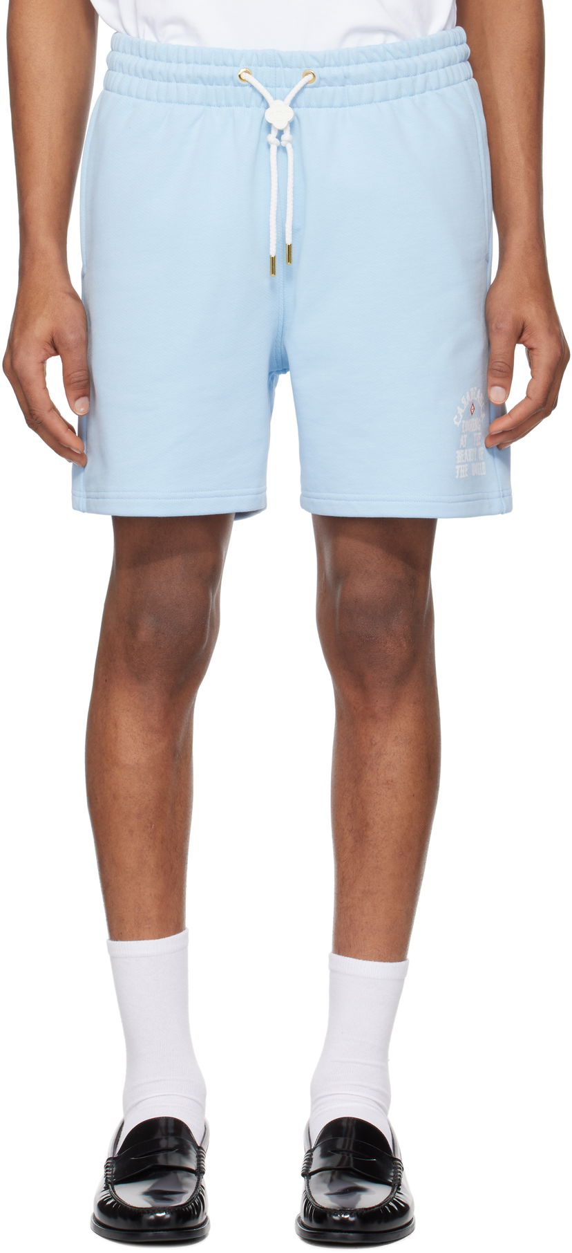 Shorts Casablanca Casablanca 'Beauty Of The World' Sweat Shorts Blå | MS25-JTR-003-03