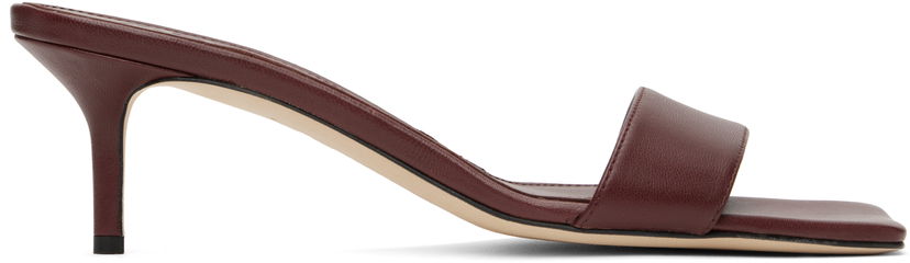 Tillbehör Aeyde Aeyde Ilvy Leather Mules Bourgogne | A11-HS-GAIS55TB155-SS25-955-007
