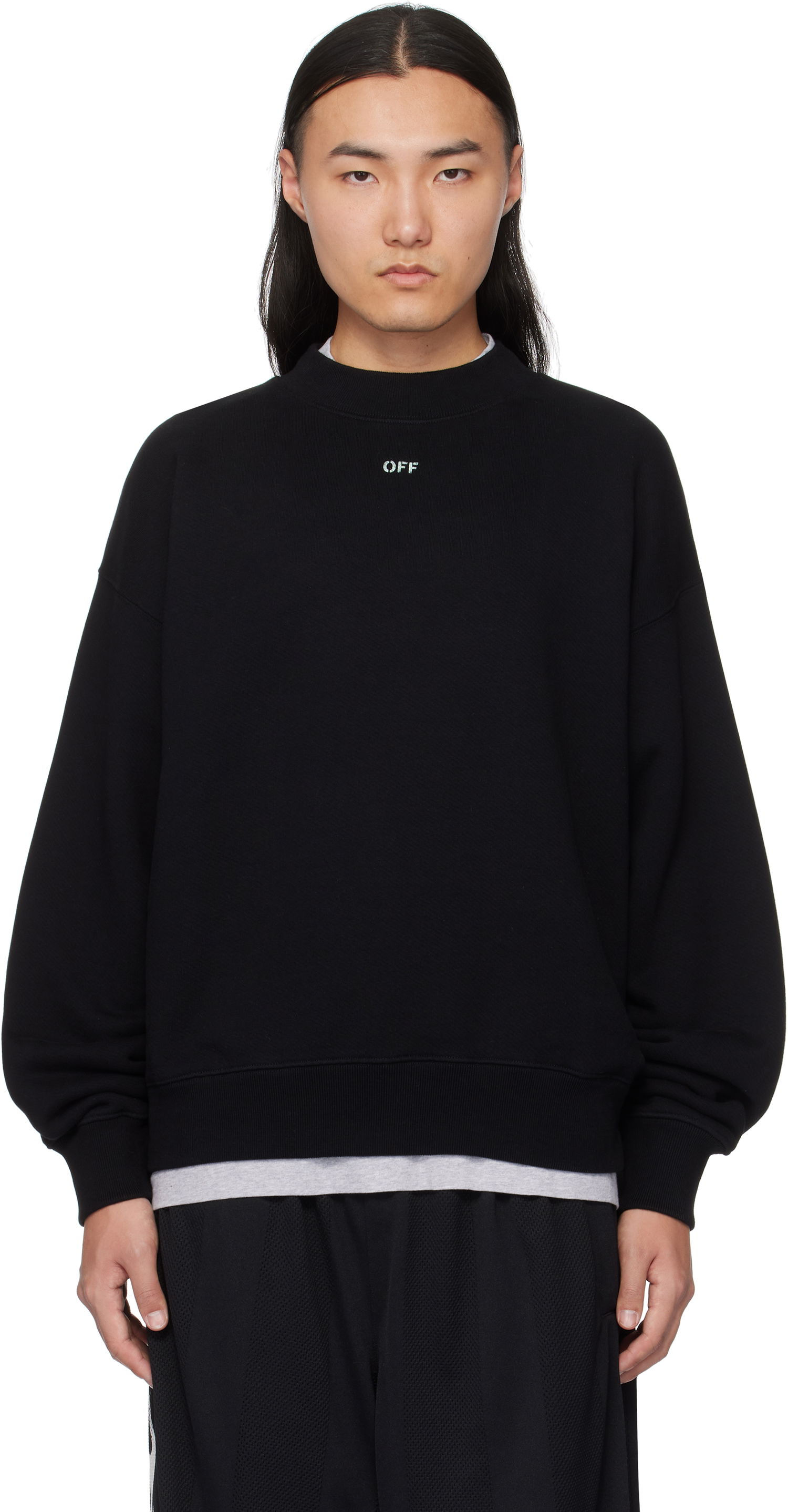 Sweatshirt Off-White Vibe Arrow Sweatshirt Svart | OMBA054S25FLE0051041, 0