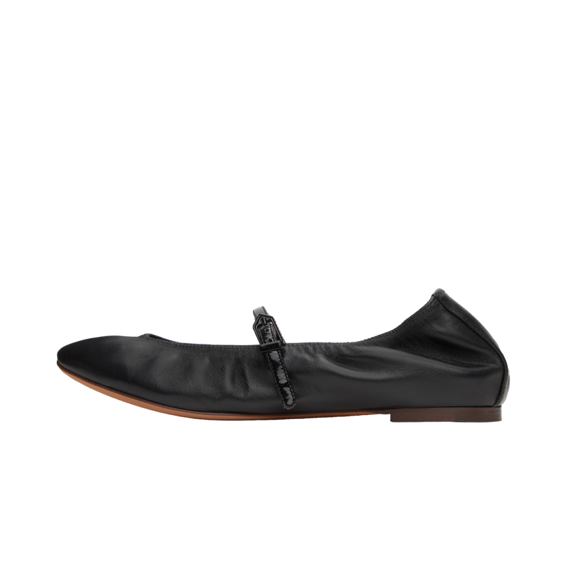 Sneakers och skor LANVIN Mary Jane Ballerina Flats Svart | FW-BAMB05-NAPA-H24