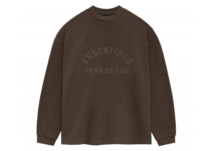 T-shirt Fear of God Core Collection Heavy L/S Tee Heather Wood Brun | 125SU242012F