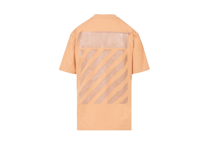 T-shirt Off-White Diagonal Regular T-Shirt Orange | OWAA049F22JER0016060