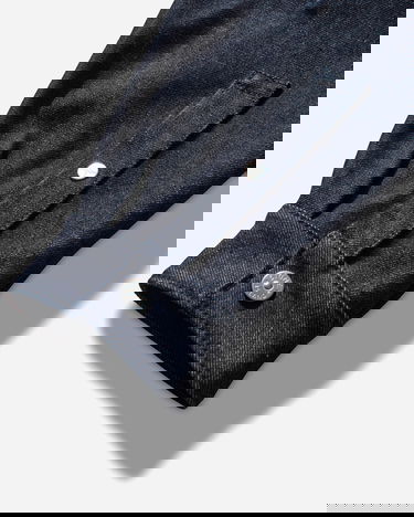 Skjorta Stone Island Long Sleeve Raw Denim Patch Pocket Shirt Mörkblå | K2S15-1100008-S00J8 VJ200, 4