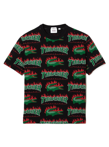 T-shirt Lacoste x Thrasher Oversized T-Shirt Svart | TH7107L-031