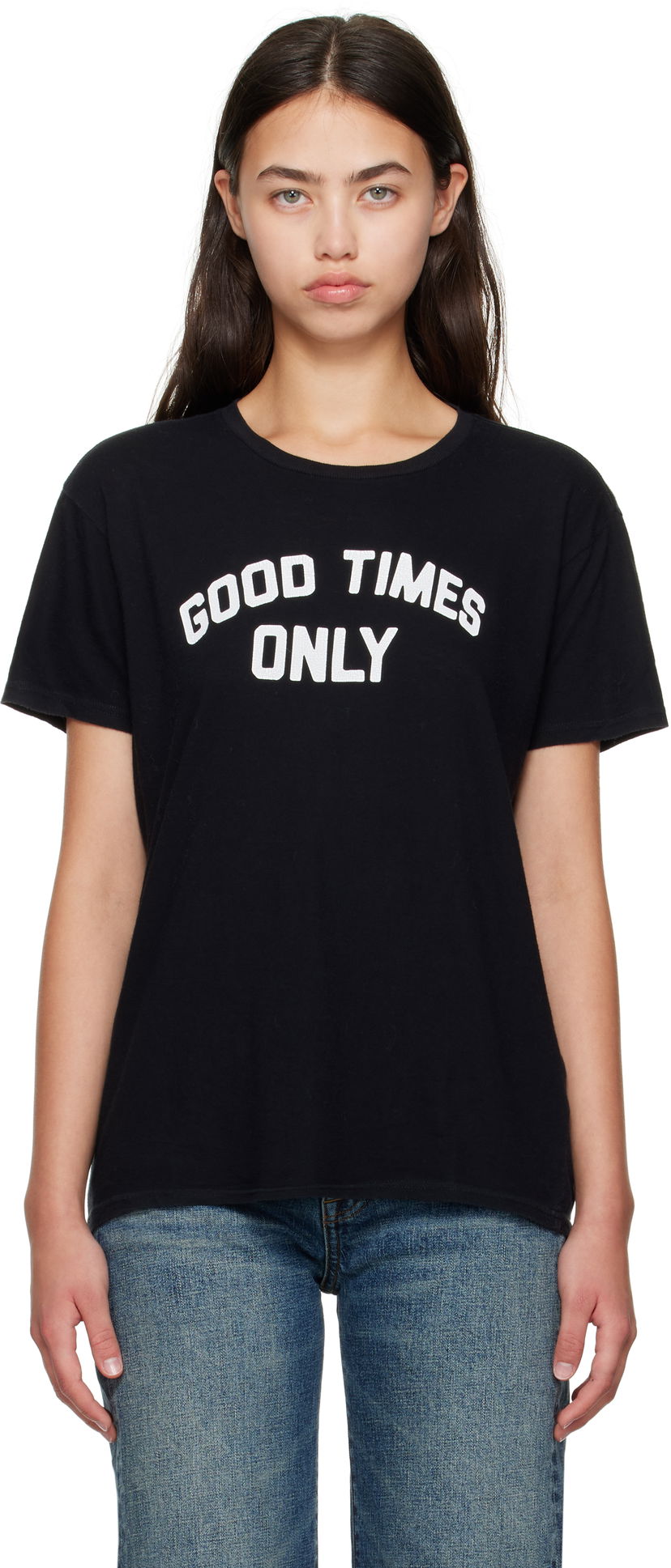 T-shirt R13 R13 'Good Times Only' Boy T-Shirt Svart | R13WK001-K126A
