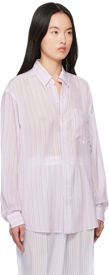 Skjorta Alexander Wang Alexander Wang Oversize Silk Chiffon Shirt Vit | 1WC2251012, 4