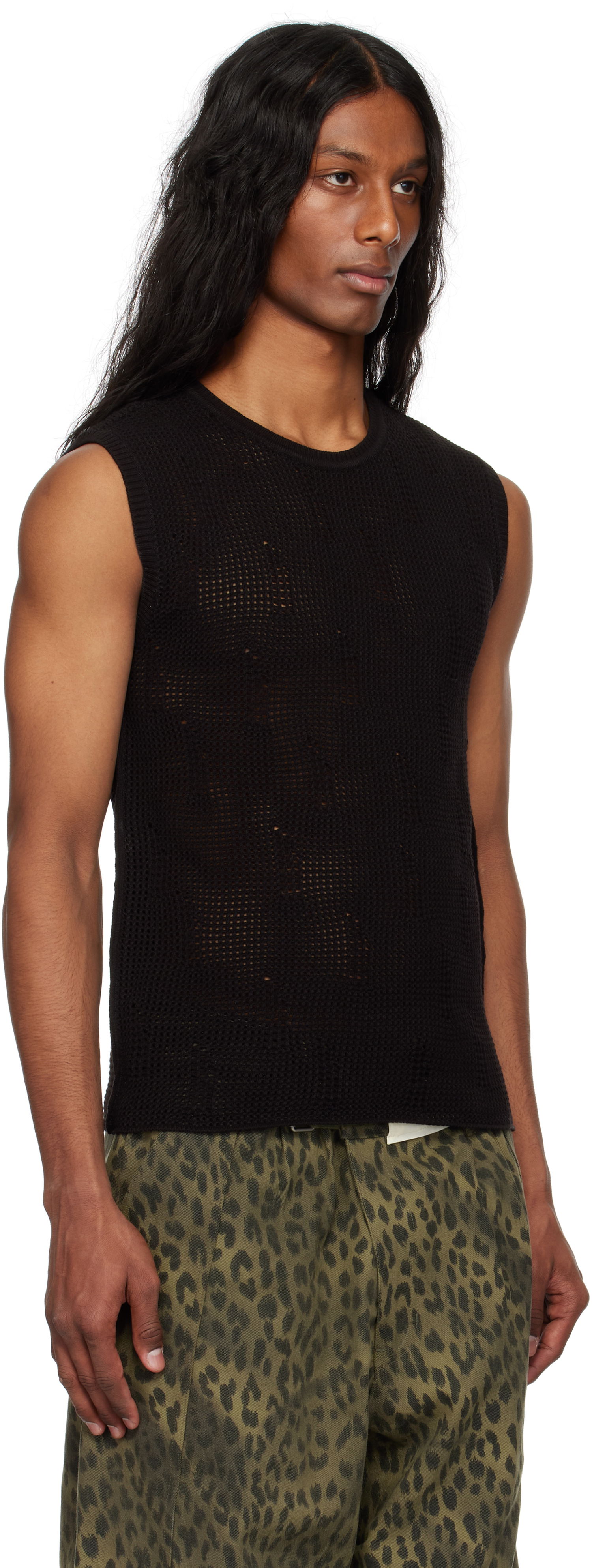 Linne Andersson Bell Andersson Bell Net Damaged Sleeveless Tank Top Svart | atb1328m, 1