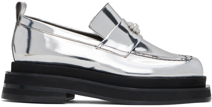 Tillbehör Simone Rocha Simone Rocha Heart Toe Platform Loafers Metallisk | LOF1D 0791, 0