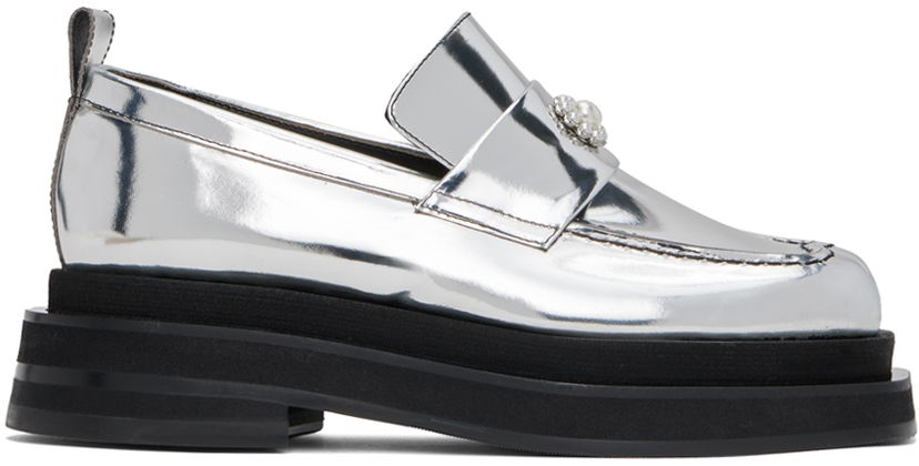 Tillbehör Simone Rocha Simone Rocha Heart Toe Platform Loafers Metallisk | LOF1D 0791