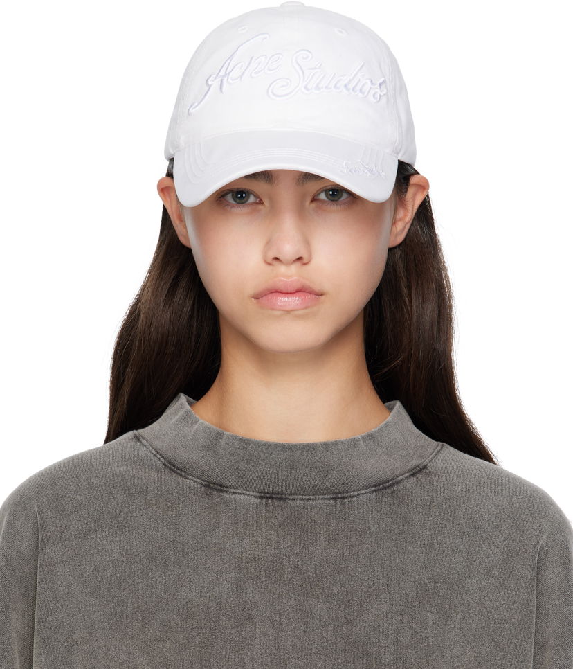 Keps Acne Studios Logo Cap Vit | C40416-
