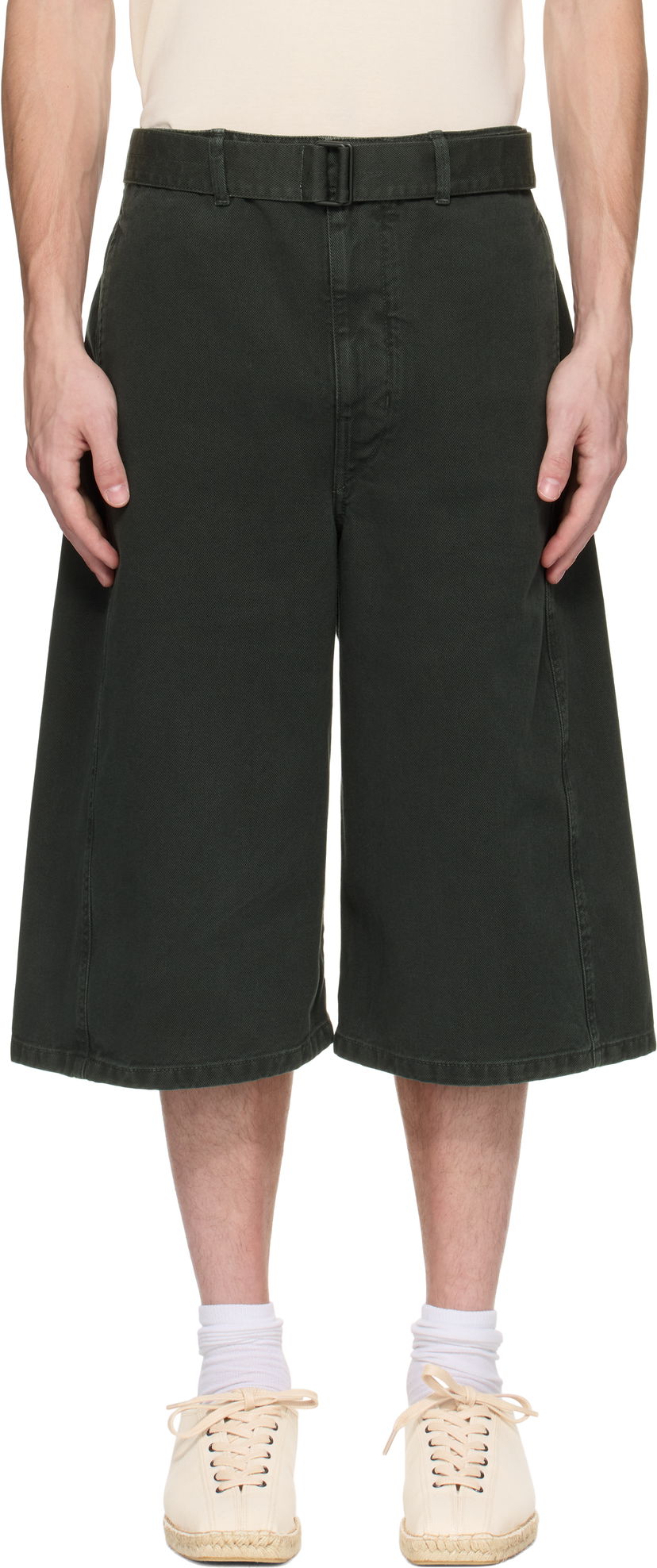 Shorts LEMAIRE Lemaire Twisted Denim Shorts Grön | PA1107 LD1039