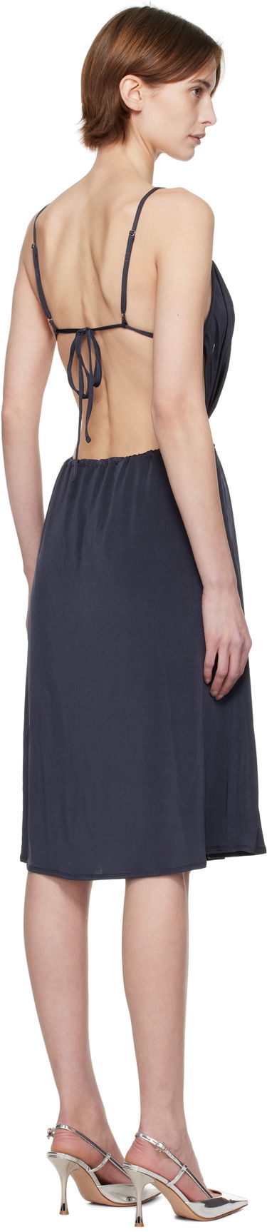 Klä Diesel Diesel D-Showomen Cowl Neck Midi Dress Mörkblå | A17621 0QMAX, 2