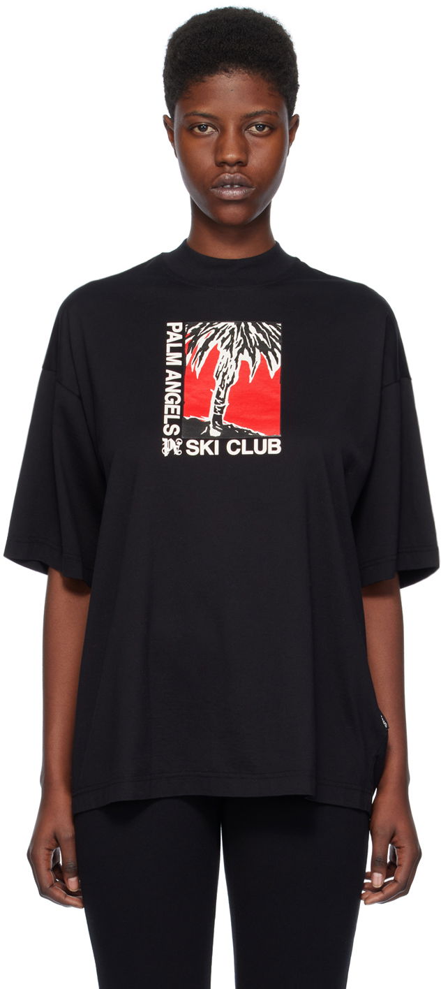 T-shirt Palm Angels 'Ski Club' T-Shirt Svart | PWAA017R24JER0021001
