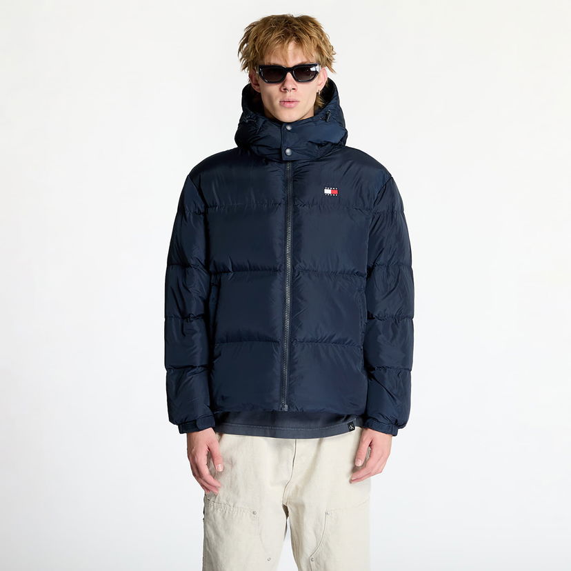 Pufferjacka Tommy Hilfiger Flag Back Alaska Puffer Jacket Blue Mörkblå | DM0DM20479 C1G