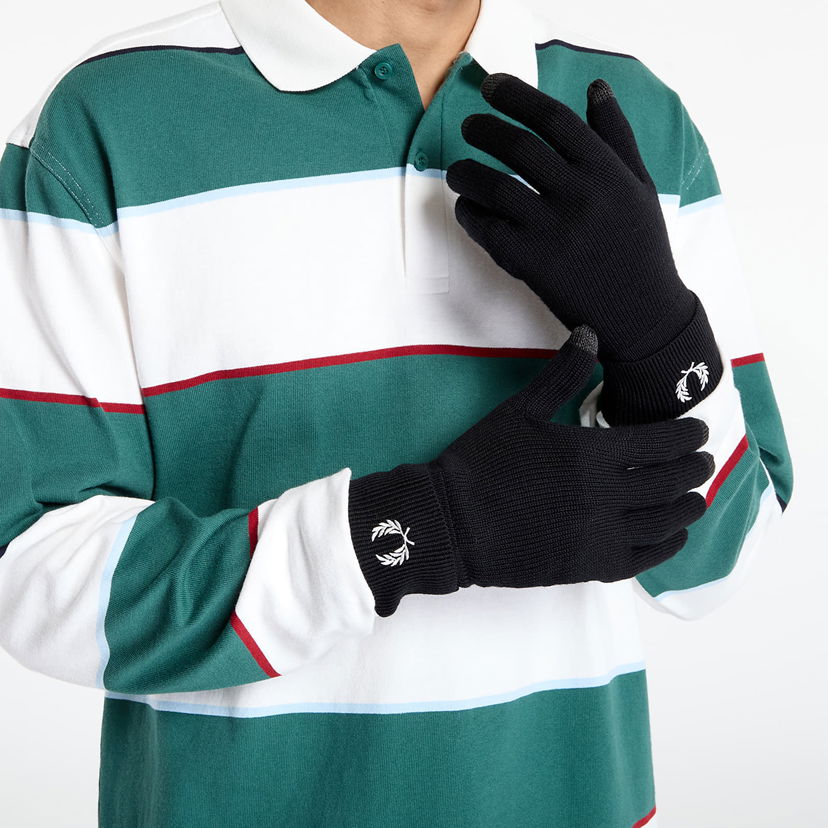 Handskar Fred Perry Fred Perry Classic Merino Wool Gloves Svart | C1139 843