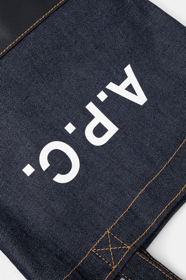 Tygpåse A.P.C. Axel Small Tote Bag Blå | CODDP.M61568.IAK, 3