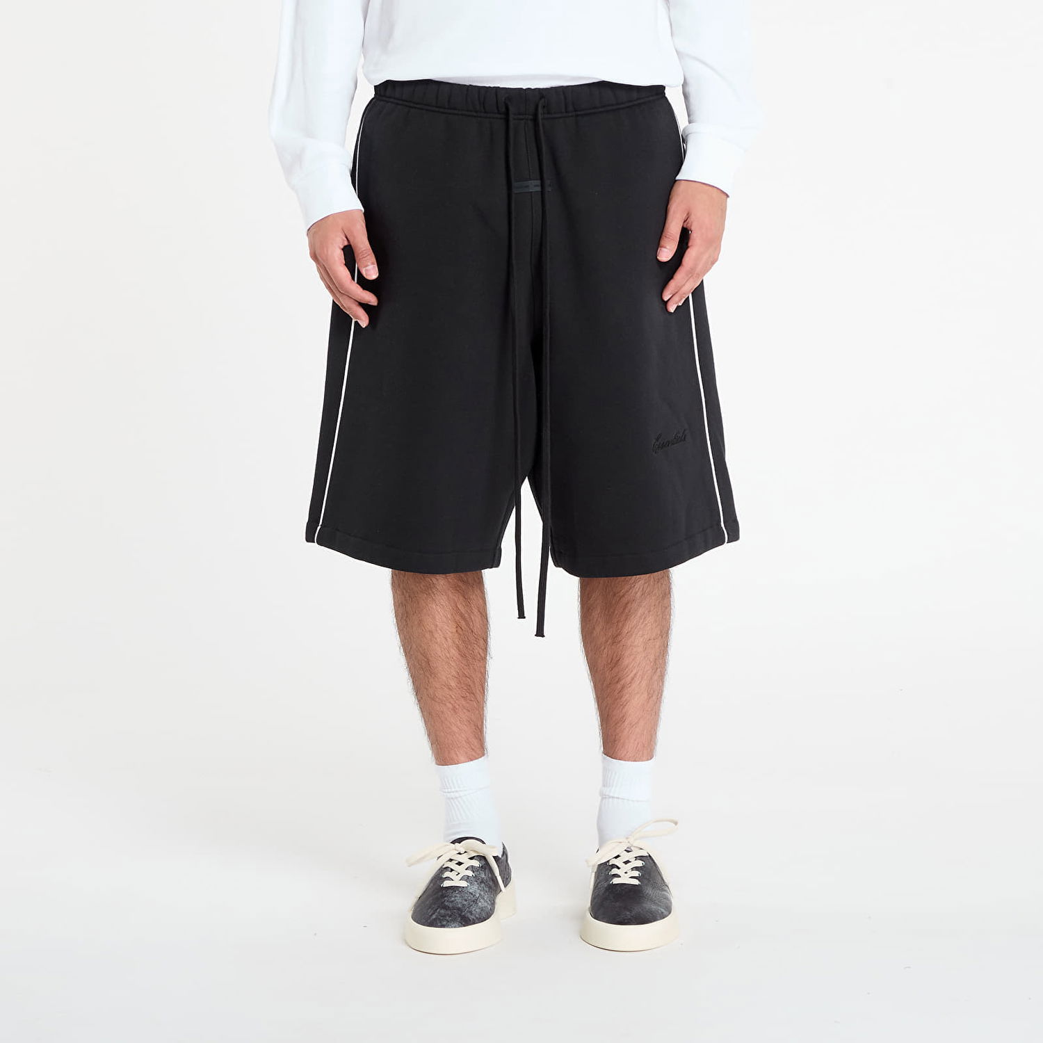 Shorts Fear of God Fear of God Essentials Relaxed Sweatshorts With Piping Svart | 160SP254550F-378, 0