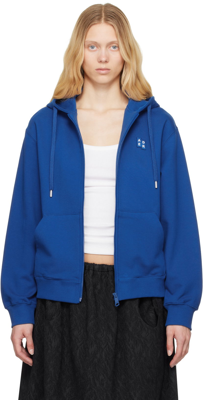 Sweatshirt ADER ERROR ADER error TRS Tag 01 Zip-Up Hoodie Blå | BO42FYHD0401BL
