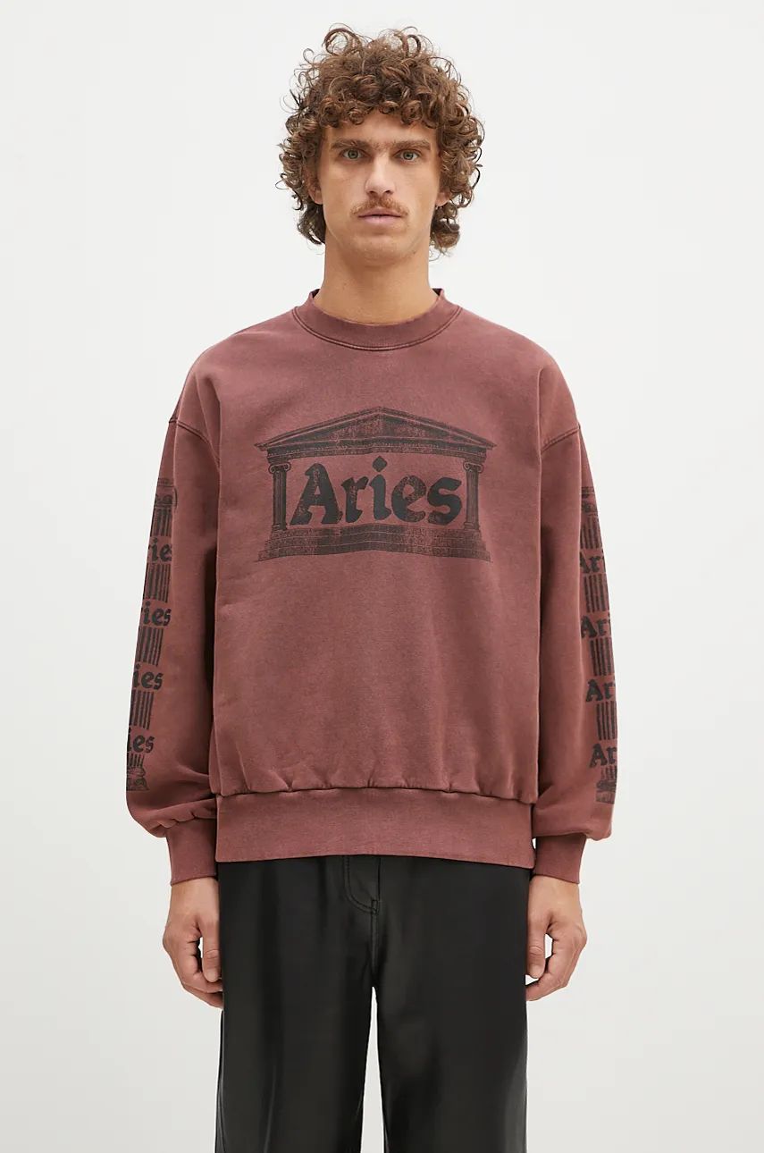 Sweatshirt Aries Aged Ancient Column Sweatshirt With Print Röd | AR2003302, 0