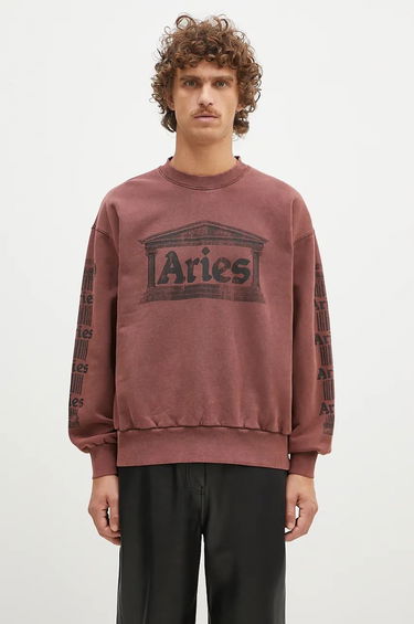 Sweatshirt Aries Aged Ancient Column Sweatshirt With Print Röd | AR2003302, 0