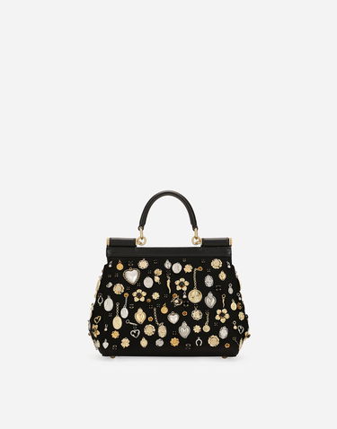 Handväska Dolce & Gabbana Dolce & Gabbana Sicily Medium Handbag Svart | BB6003AV8878S574, 2