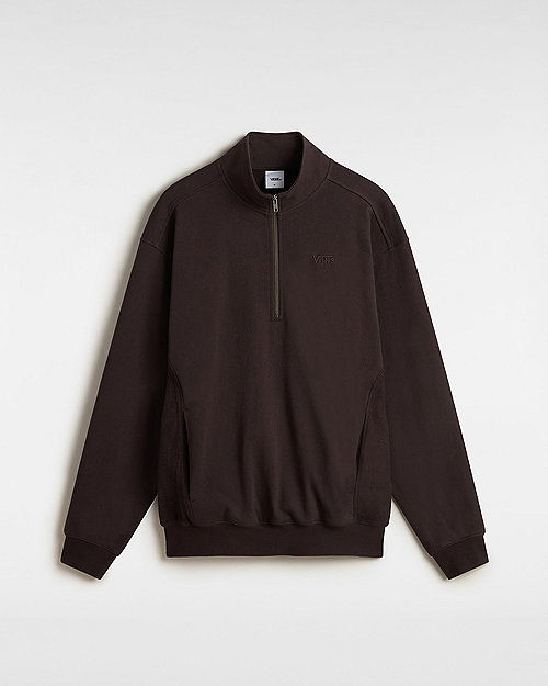 Sweater Vans Premium Van D Half Zip Sweatshirt, Size L Brun | VN000MEKY7U