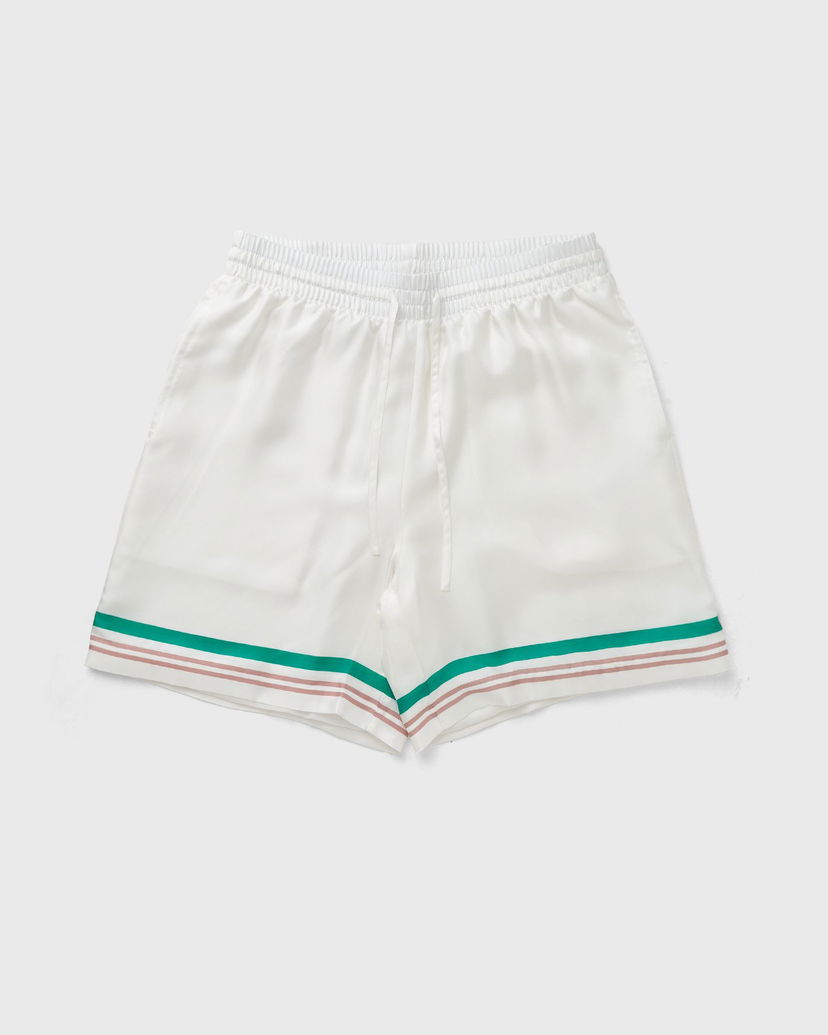 Shorts Casablanca White Casual Shorts with Stripes Vit | MPF25-TR-012-06