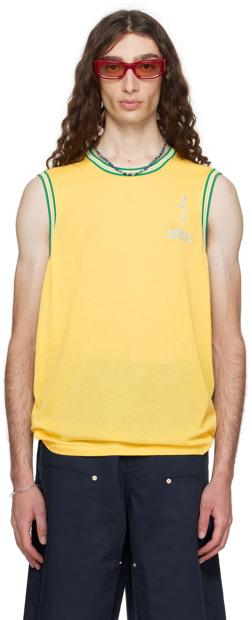 Linne Wales Bonner Wales Bonner adidas Originals Edition Jab Tank Top Gul | JY6077