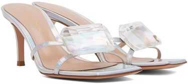 Sneakers och skor Gianvito Rossi Jaipur Rhinestone Heeled Sandals Metallisk | G16780.70RIC.MET, 3