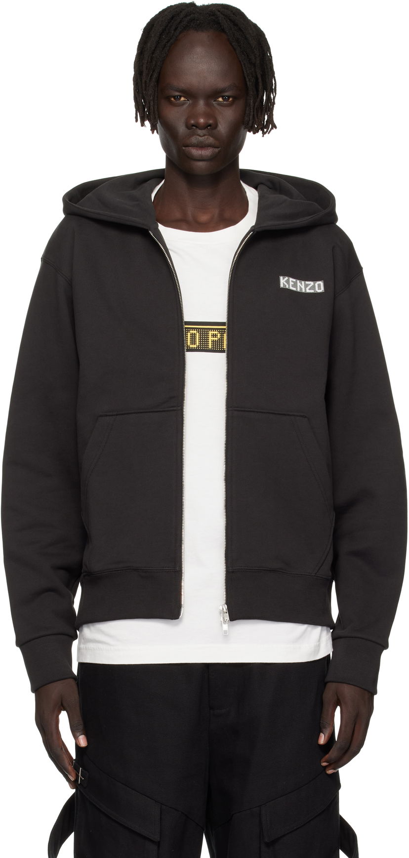 Sweatshirt KENZO Kenzo Paris 'KENZO City' Full-Zip Hoodie Svart | FF65HO2544MC